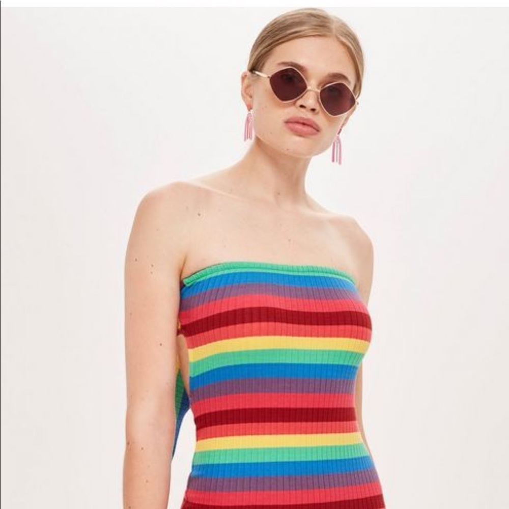 Topshop Bandeau Dress - Picture 3 of 13
